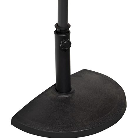 Base para media sombrilla en resina negra