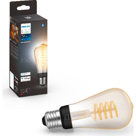 Philips Hue White Filament, Lampadina LED Smart a Filamento, Attacco E27, Luce Bianca Calda, Dimmerabile (1/5)