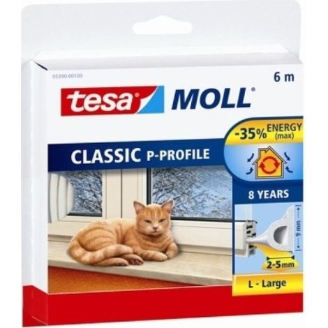 Burlete pta/vent.  9mmx06mt adh "p" cau bl tesa moll tesatap (1/4)