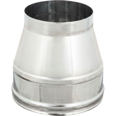 MAKA Terminale Conico Canna Fumaria Doppia Parete 50 Inox Ø 80 mm (esterno 180) (1/5)