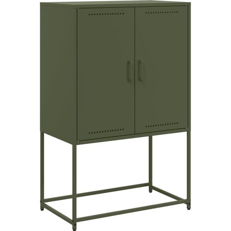 vidaXL Credenza Verde Oliva 68,5x38,5x107 cm in Acciaio (1/5)