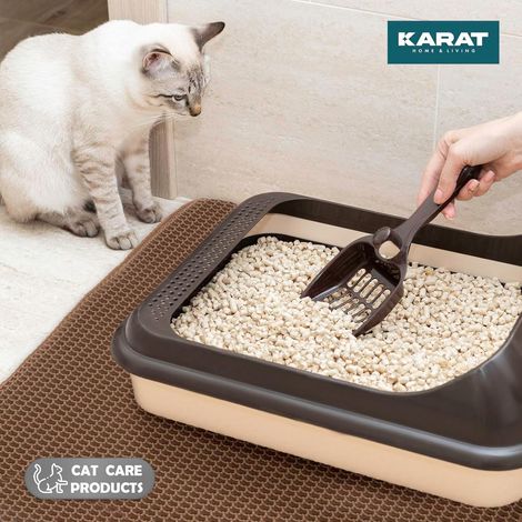 Tapis de litière pour chats Charly Design en nid d'abeille à  deux couches Marron (1/5)