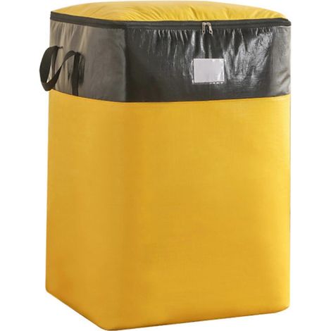 Sacs de déménagement ultra-résistants avec poignées - Sacs de rangement extra larges et imperméables pour vêtements, couvertures et déménagements longue distance 140LYellow (1/5)