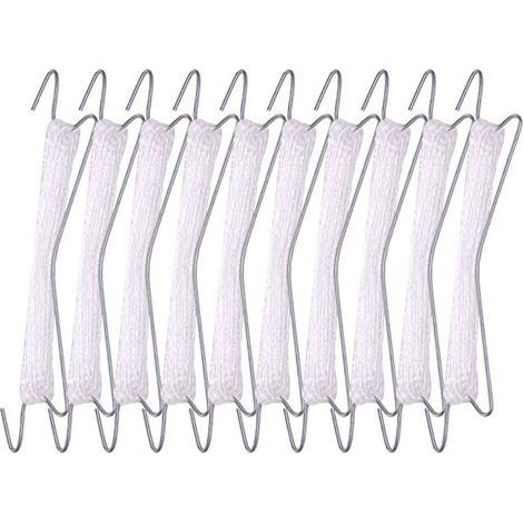 Memkey – Crochets de support de tomate en acier galvanisé – Lot de 12 crochets avec 10m de corde nylon – Résistants à la rouille et à la corrosion (1/5)