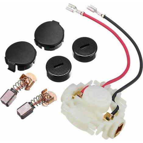 Balai de charbon + porte-balai + capuchons + couvercles de capuchon pour Makita Cb430 Bga450 Bga452 Bjs160 Bjs161 Kit