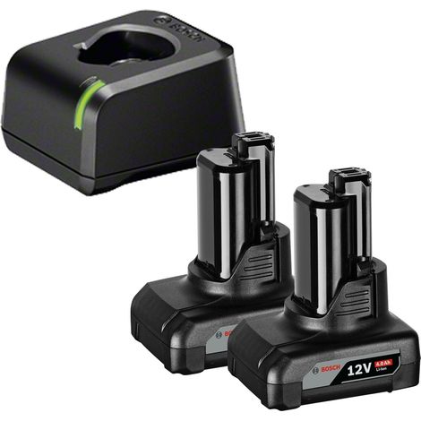 Bosch Akku-Starter-Set GBA 12 Volt / 2x 4,0 Ah + Schnellladegerät GAL 12V-20
