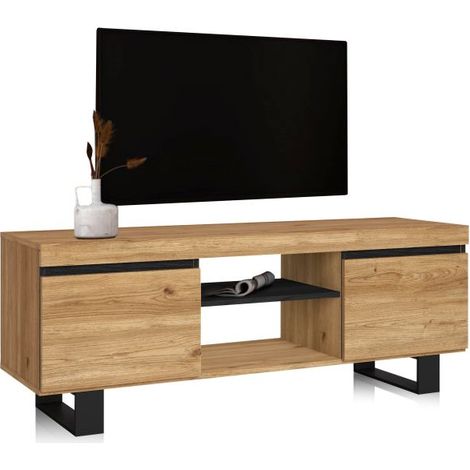 Mueble TV Ebos UP 140 Roble Nude - Ceniza (ancho) x 53cm (alto) (1/5)