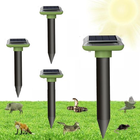Répulsifs solaires Anti 2025 Taupes Répulsif Contre Les, 4 pièces, campagnols, ultrasons (1/5)