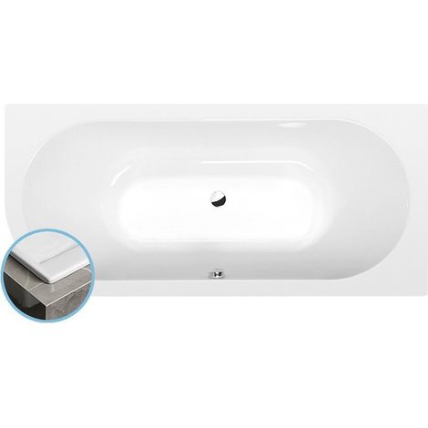 VIVA R SLIM Baignoire asymétrique 175x80x47cm, blanc (1/3)