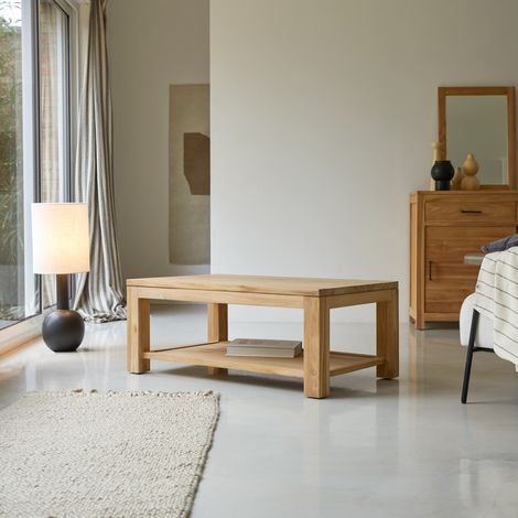 Table basse en bois de teck 100x60 Eve (1/5)