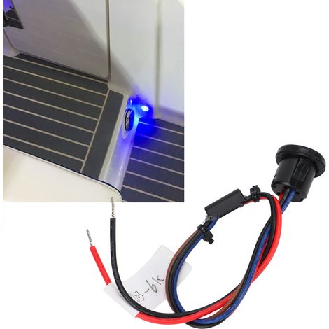Bouton lumineux encastré de 2,5 cm, interrupteur poussoir pour camping-car/yacht, éclairage de marche LED blanc chaud, éclairage d'ambiance à interrupteur poussoir (1/5)