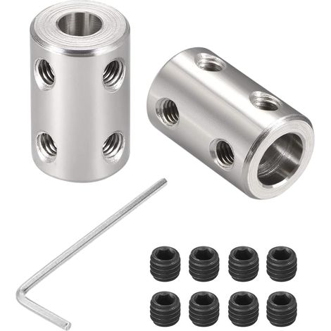 2 Pièces 10mm à 12mm Coupleur Rigide, L22 x D18 Coupleur D'arbre à Vis De Blocage Connecteur De Moteur Acier 45 Pour Imprimantes 3D, Accessoires De Moteur