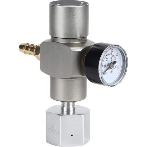 Régulateur de Pression de CO2, 2 en 1 Mini régulateur de gaz CO2 Manomètre de soude avec Adaptateur 3/8in à TR21.4 pour Sodastream (1/5)