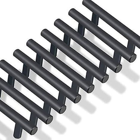 20er-Packung schwarze Edelstahl-Küchengriffe (Lochabstand: 64 mm)