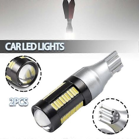 Lot de 2 ampoules LED T15 supplémentaires pour feux de recul, blanc ultra-lumineux, 51 SMD, compatibles avec les clignotants de voiture universels. (1/5)
