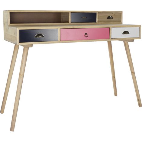 fh-deco Scrivania DKD Home Decor Blanc Magenta Bleu (1/5)