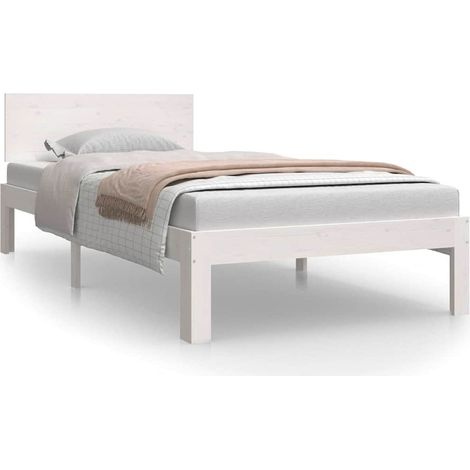 Maison Exclusive - Giroletto Bianco in Legno Massello di Pino 90x200 cm (1/5)