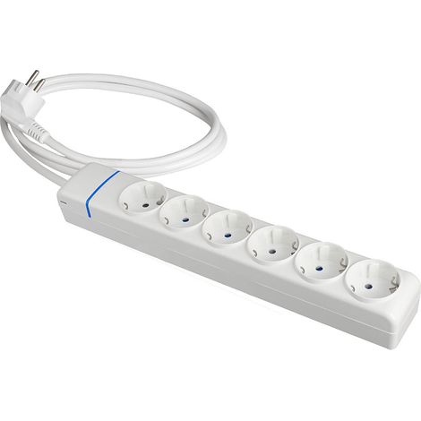 Verlängerung mit 6 Ausgängen 2P+E 16A 250V 1,5m Kabel H05VV-F 3G1,5mm² 8016P Solera