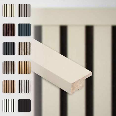 HEXIM Akustikpaneele Zubehör Abschlussleiste Lamellen MDF Wandverkleidung: Palomino, 275cm (1/4)
