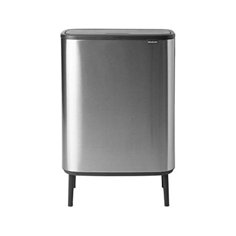 Brabantia Pattumiera Bo Touch Bin Hi, 60L, Acciaio opaco, a prova di impronte digitali (1/4)
