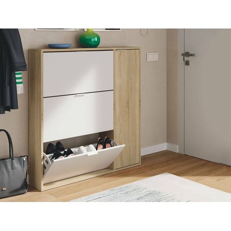 Scarpiera - 5 Ripiani 30 Paia, Marrone Rovere, -, 106x22x115h cm Concepcion (1/4)
