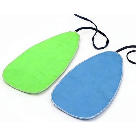 2 Panni speciali per la pulizia di strumenti musicali (sassofono, flauto e clarinetto) - Panni morbidi in scamosciato sintetico (verde, blu) Marca: Nevoluxer (1/4)