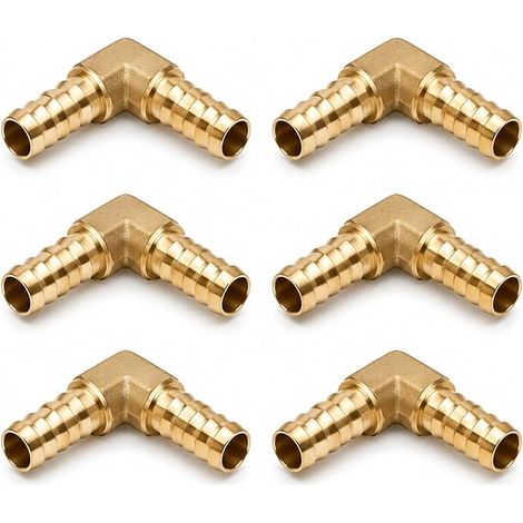 6 Pièces Raccord Tuyau 10mm en Laiton pour Tuyaux de Eau Air et Huile (1/5)