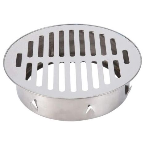 Siphon de Sol en Acier Inoxydable, Couvercle de Grille Rond Anti-Blocage Rond, Crépines de Vidange de Balcon pour Salle de Bain, Cuisine, Salle de Bain(160 Bouche Plate)