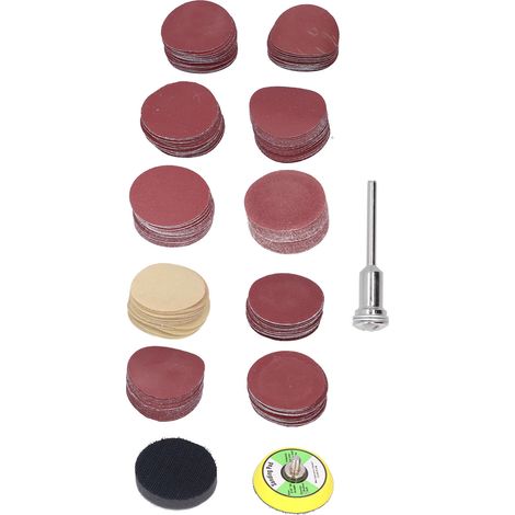 Kit de 203 disques de ponçage (grains 80 à 3000) de 5 cm (2 pouces) pour fer, bois et plastique. (1/5)