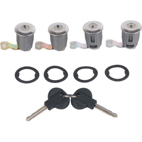 Para Peugeot Citroën cilindro de cerradura universal + llave + cilindro de cerradura (4 cilindros de cerradura) (1/3)