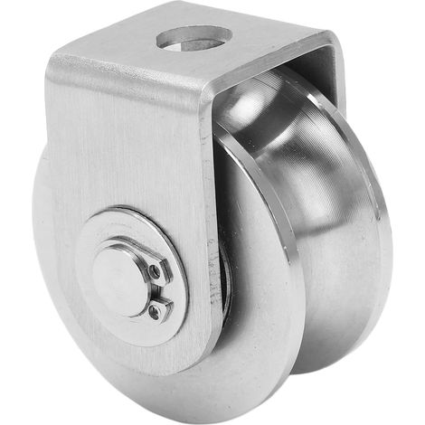 Poulie à gorge en U pour rail de porte coulissante, galet acier (1/5)