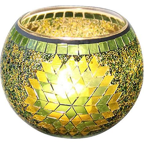 Nouveau bougeoir en verre mosaïque (1 pièce) (1/3)