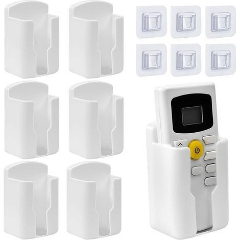 Juego de 6 cajas blancas para guardar mandos a distancia junto a la cama (1/5)