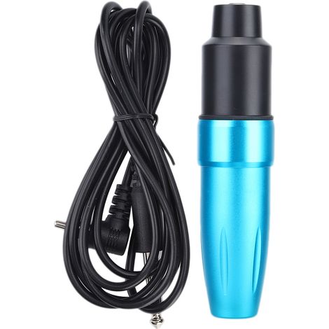 Stylo Tatouage Professionnel Motorisé - Machine à Tatouer Électrique Puissante avec Interface RCA Bleue (1/5)