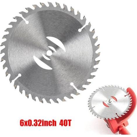 Testine per tagliaerba in metallo da 150 mm con 40 denti, lama per sega, accessori per tosaerba, decespugliatori e altri attrezzi da giardino. (1/4)