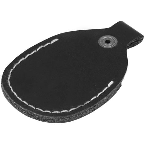 Zehenschutzkappe für Bogenschützenstiefel (Recurvebögen), Lederpolster für Bogenschützenschuhe, doppelseitig, mit Druckknopfverschluss, schwarz (1/5)