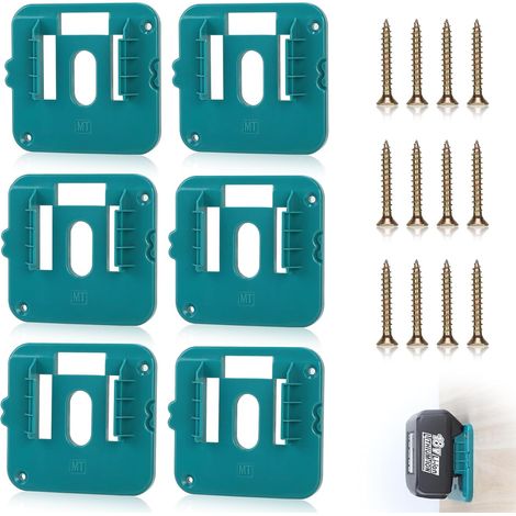x Makita 18V Batteriehalter mit 12 Schrauben, kompatibel mit Makita BL1860 BL1850 BL1840 BL1830, Blau (Batterie nicht enthalten)