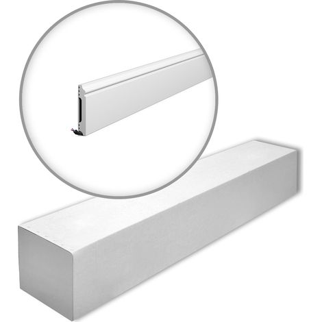 NMC FL1-box WALLSTYL Noel Marquet 1 Box 21 pieces Skirting timeless classic design white  42 m