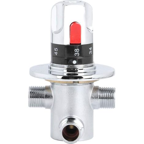 Mitigeur Thermostatique pour Douche et Bain - Mélangeur en Laiton avec Vanne pour Chauffe-Eau Domestique (1/5)