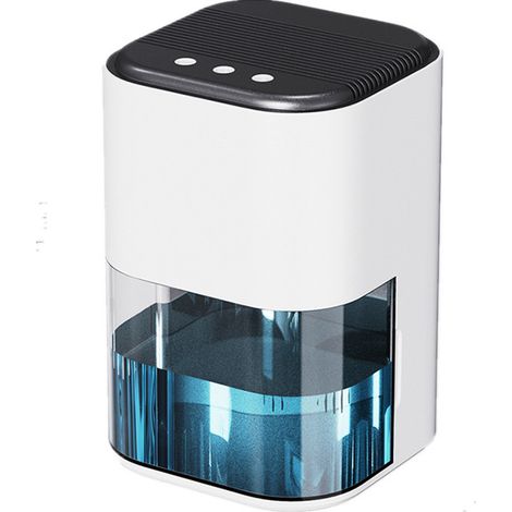 Deumidificatore elettrico da 2000 ml, deumidificatore elettrico portatile silenzioso, piccolo deumidificatore, antimuffa, piccolo deumidificatore, per cantina, guardaroba, bianco (1/4)