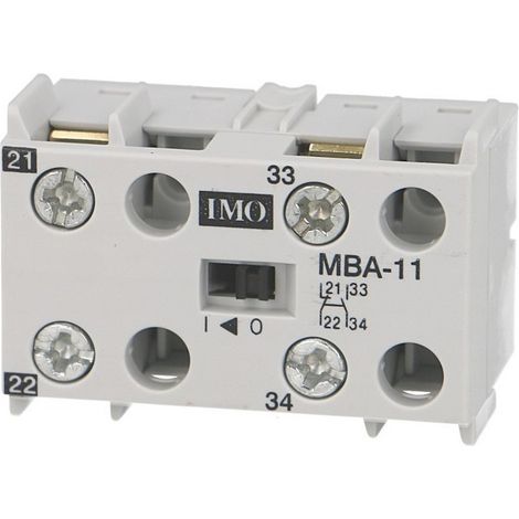 Contact auxiliaire 1NO + 1NC pour MB09 (montage frontal) MBA-11 (1/2)