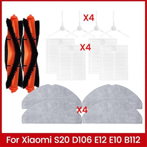 14 pièces de rechange pour aspirateur S20 D106 E12 E10 B112 : brosse principale, filtre HEPA, serpillière. (1/5)