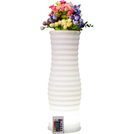 Techly Vaso Luminoso Bianco LED Multicolore Esterno