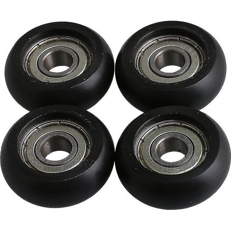 4 jeux de poulies de guidage en acier à roulement noir, roulements à billes 8x32x12mm-- (1/3)