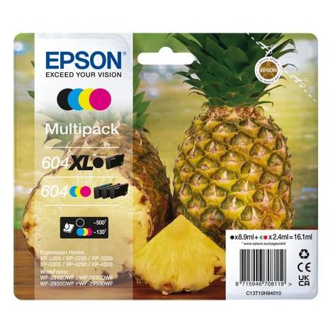 Cartouche imprimante - EPSON - 604XL 603XL Starfish C13T10H94010 - Cyan, magenta, jaune, noir - Pack de 4 - XL 16,1ml (1/2)
