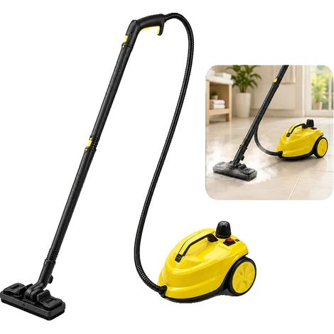 Limpiador a vapor, 2000 W de potencia, 5 bares de presión, depósito de agua de 2 L, cable de alimentación de 3 m, manguera de salida de 2 m. (1/5)