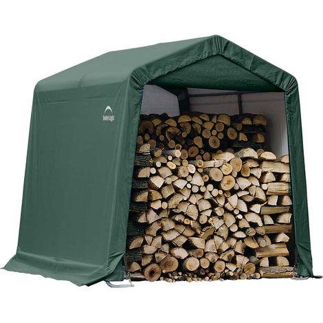 Abri de jardin métal 210 g/m² – Bâche polyéthylène résistante aux UV – Cadre acier 3,5 cm avec stabilisateurs – Montage rapide – Shelterlogic (1/5)