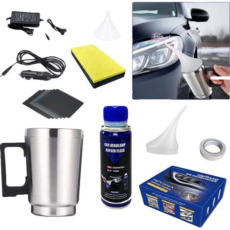 Kit de restauration de phares, capacité de 200 ml, matériau polymère liquide, compatible avec différents types de voitures, fonctionnement simple, efficace pour les phares oxydés (1/5)