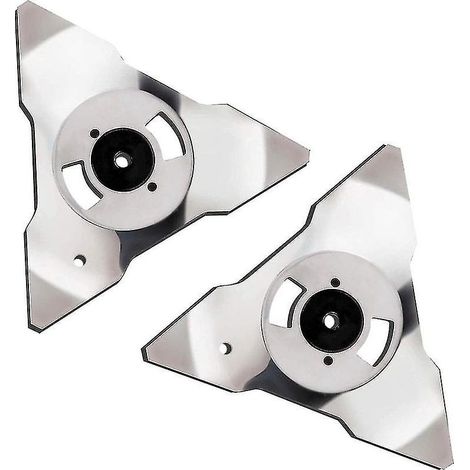 Pack de 2 lames de rechange pour robot tondeuse Robomow RS TS MS RC TC MC – Acier inoxydable – Revêtement extra-dur pour coupe précise (1/2)