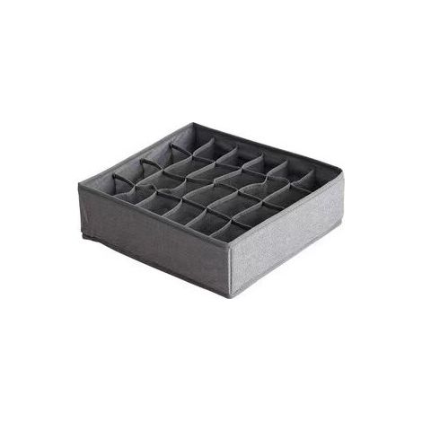 Organisats de tissu à 24 tiroirs Boîtes de rangement pliables pour ranger les chaussettes (1/5)